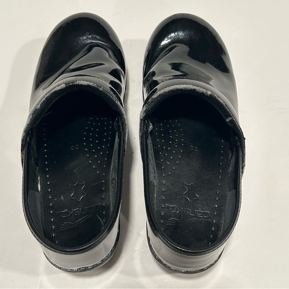 Dansko Professional Black Patent Leather Clogs Shoes Women's EU 38/US 7.5-8 - Picture 6 of 12